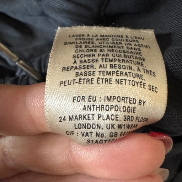 Elevenses Anthropologie Utility Black Wide Leg Crop Tencel Jumpsuit Womens 8‎ - Picture 6 of 7